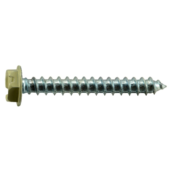 Midwest Fastener Sheet Metal Screw, #10 x 1-1/2 in, Painted Steel Flange Hex Head Slotted Drive, 20 PK 38013 - main